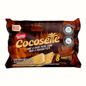 Galletas COCOSETTE® Wafer Rellenas Con Crema De Coco 8 Unds X 400g