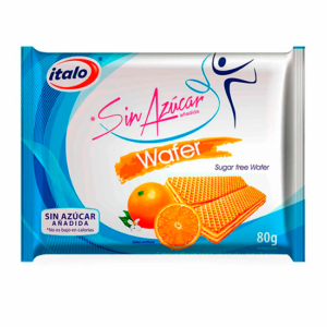 Galleta Wafer Italo Naranja Sin Azúcar 80 G
