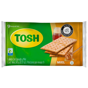 Galleta Tosh Miel Fit 243g