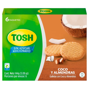 Galleta Tosh Coco Almendra 144g