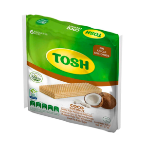 Galleta Tosh Wafer Multicereal Coco 162 G X6 Unds