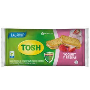 Galleta Tosh Yogurt Y Fresas 148,8 G X6 Unds