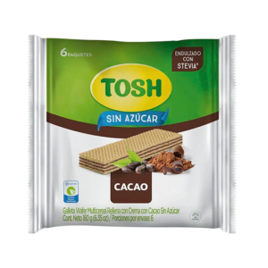 Galleta Tosh Waffer Multicereal Cacao 180 G